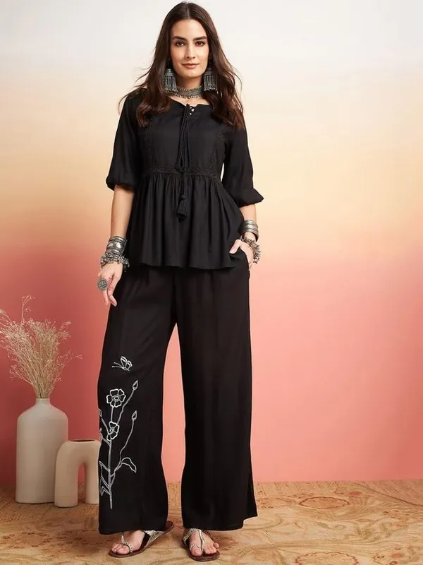 Black_Cotton_Coord_Set_For_Women