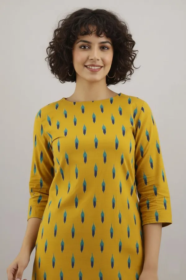 Yellow_Cotton_Printed_Top_&_Pyjama_Night_Suit_Set_For_Women