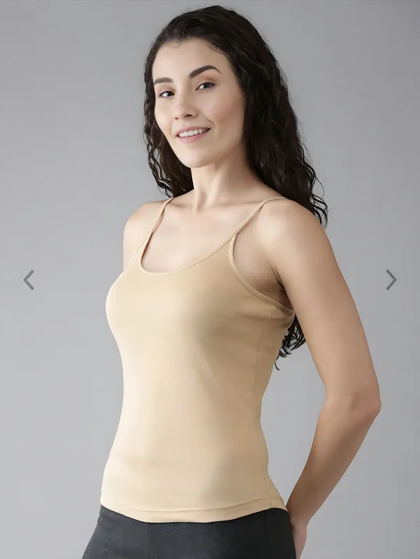 Beige_Cotton_Round_Neck_Solid_Camisole_for_women