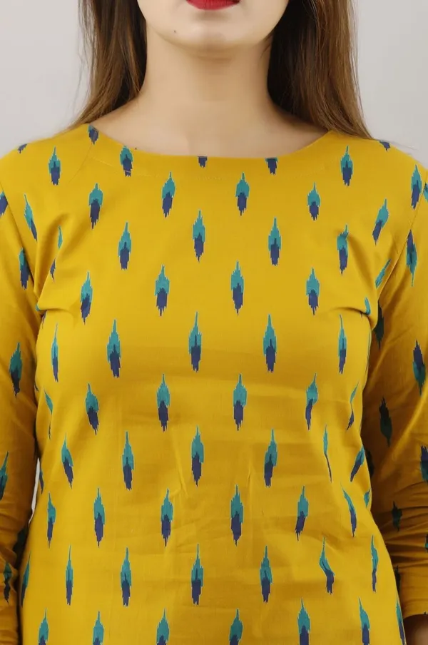 Yellow_Cotton_Printed_Top_&_Pyjama_Night_Suit_Set_For_Women