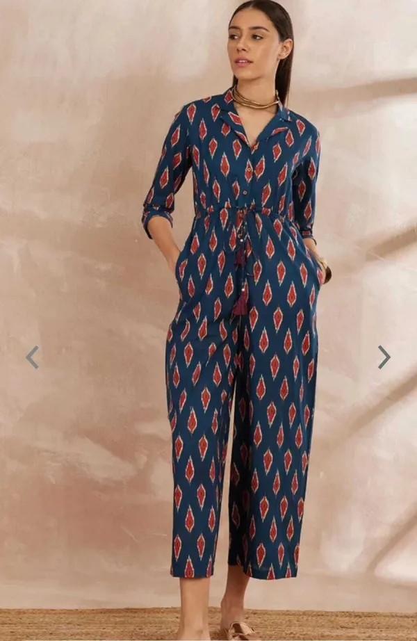 Dark_Blue_Rayon_Printed_Casual_Jumpsuit_For_Women