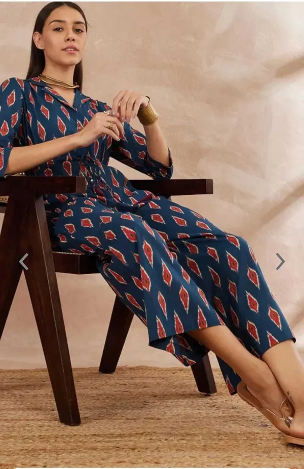 Dark_Blue_Rayon_Printed_Casual_Jumpsuit_For_Women