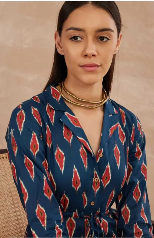 Dark_Blue_Rayon_Printed_Casual_Jumpsuit_For_Women