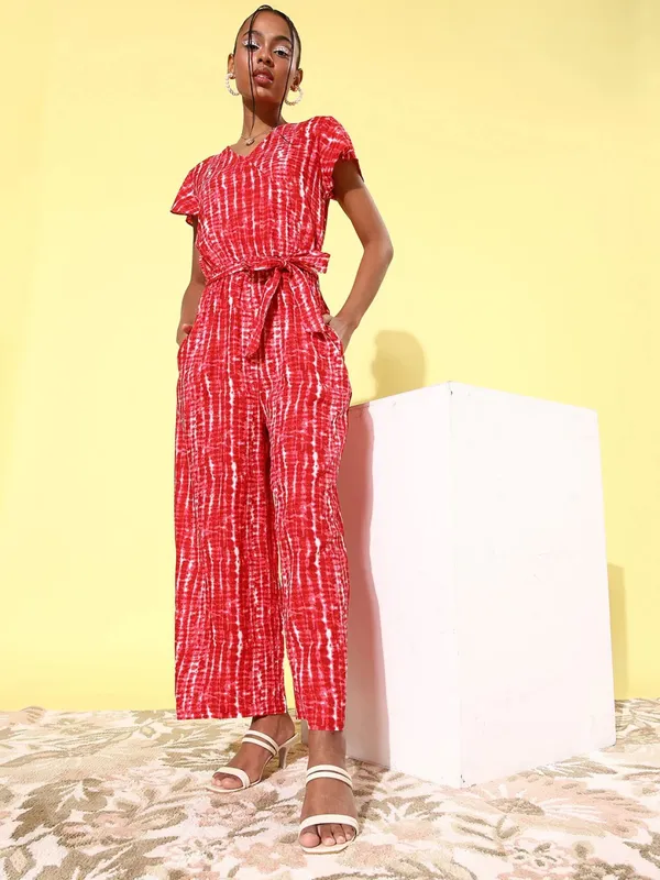 Red_Rayon_Dyed_Casual_Jumpsuit_For_Women
