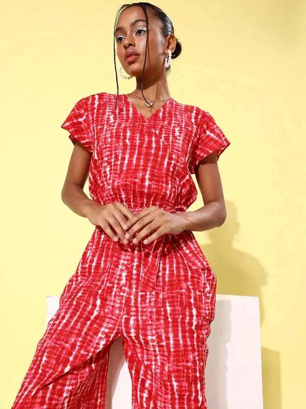 Red_Rayon_Dyed_Casual_Jumpsuit_For_Women