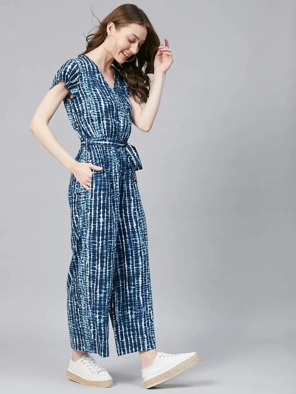 Blue_Rayon_Dyed_Casual_Jumpsuit_For_Women