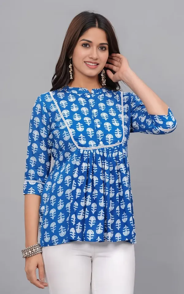Blue_Cotton_Top_For_Women