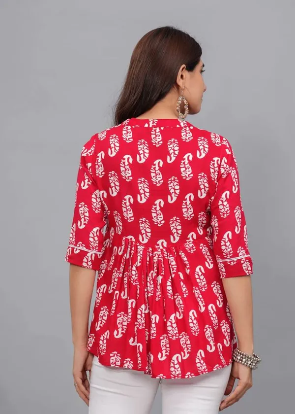 Red_Cotton_Top_For_Women