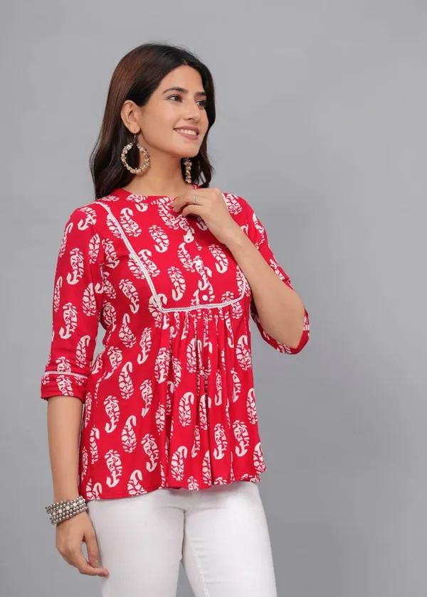 Red_Cotton_Top_For_Women