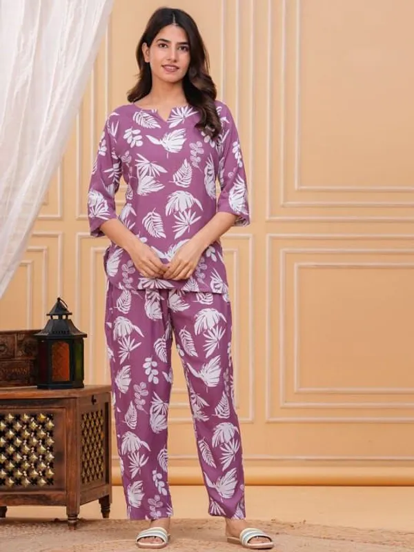Purple_Rayon_Night_Suit_For_Women