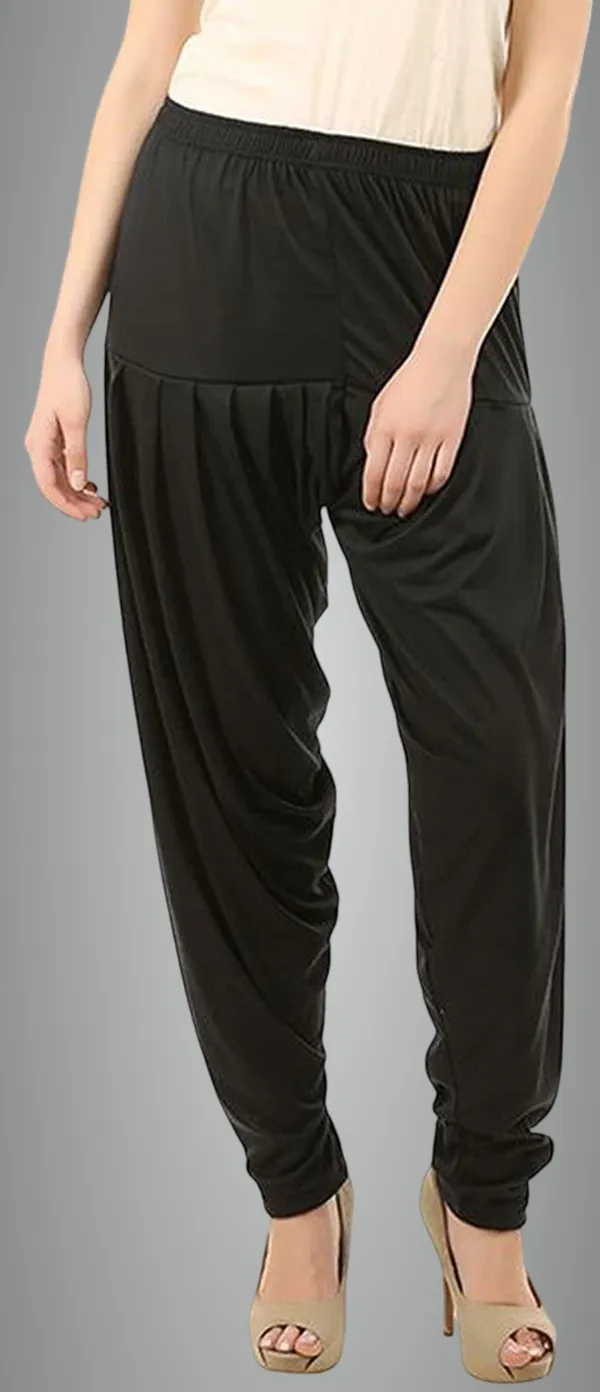 Black_Viscose_Rayon_Solid_Dhoti_Salwar_For_Women_&_Girls