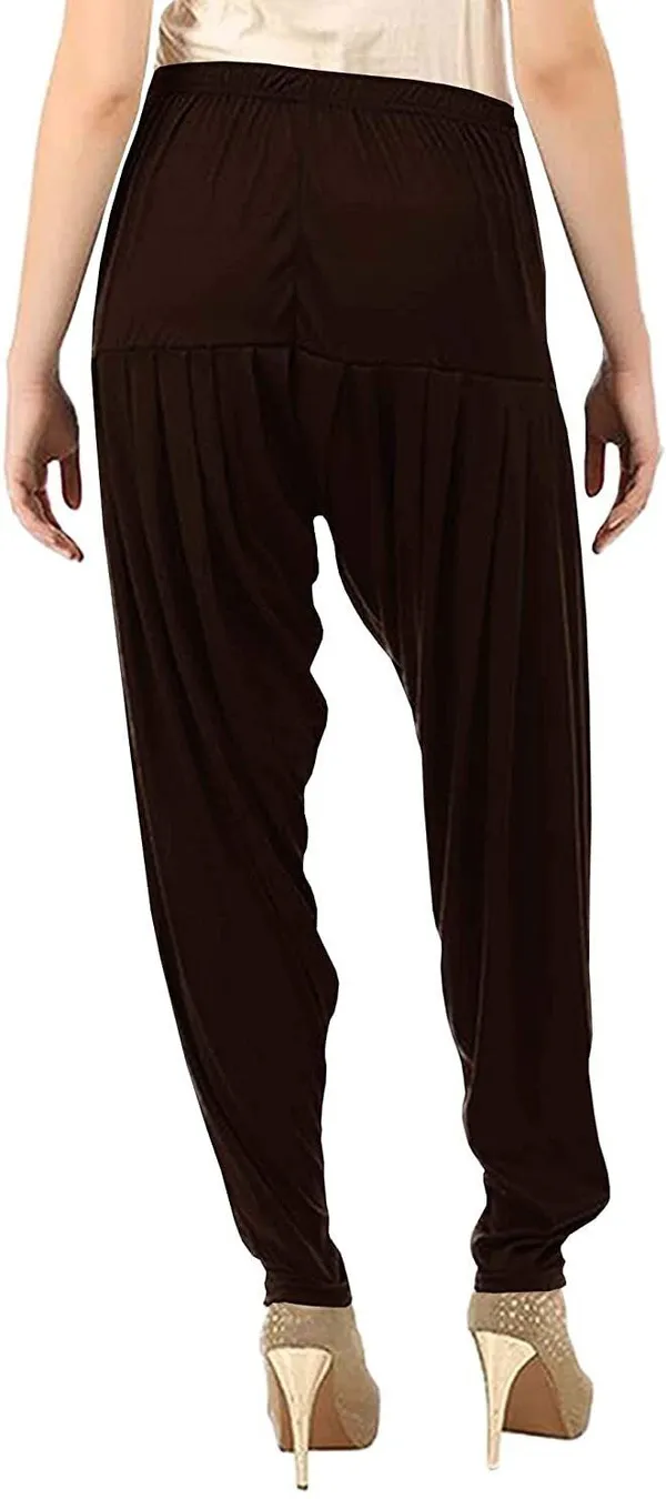 Brown_Viscose_Rayon_Solid_Dhoti_Salwar_For_Women_&_Girls