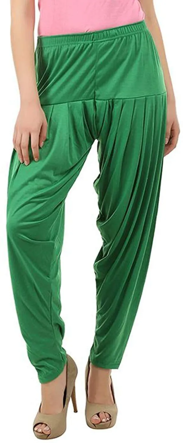 Green_Viscose_Rayon_Solid_Dhoti_Salwar_For_Women_&_Girls