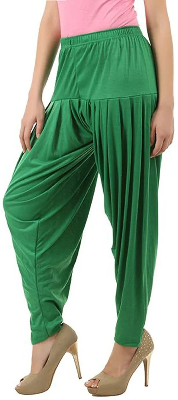 Green_Viscose_Rayon_Solid_Dhoti_Salwar_For_Women_&_Girls