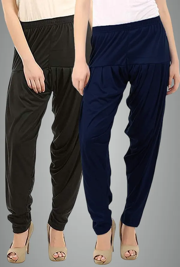 Black_&_Blue_Viscose_Rayon_Solid_Dhoti_Salwar_For_Women_&_Girls_(Pack_Of_2)