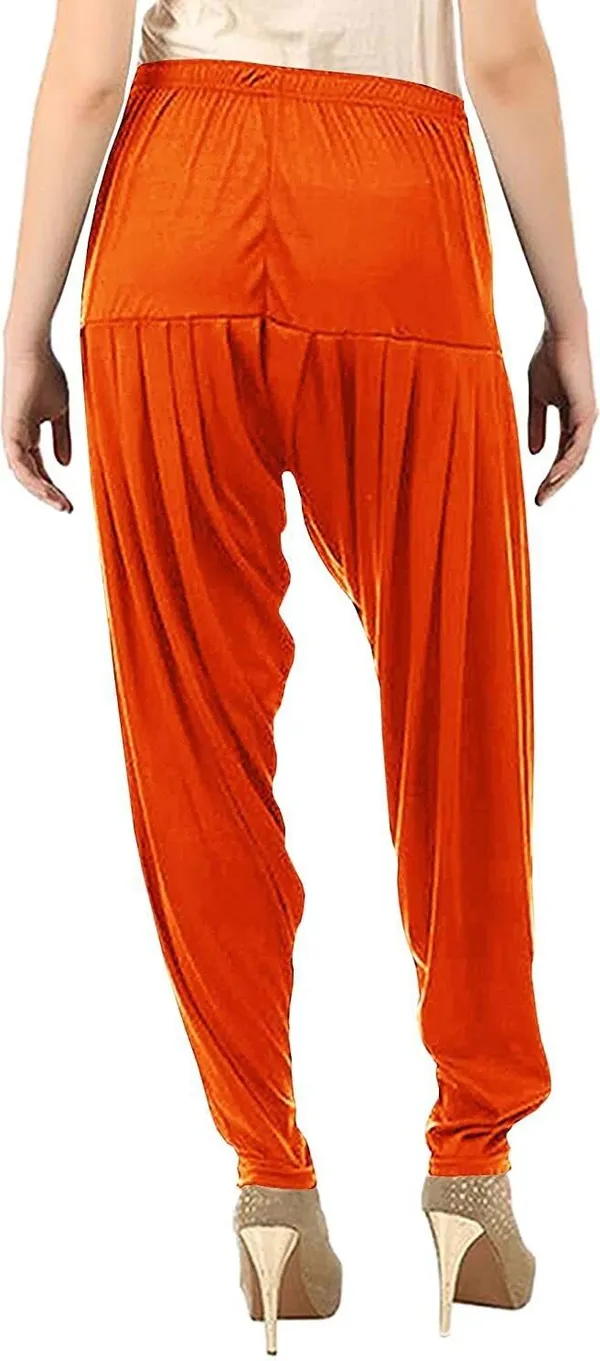 Orange_Viscose_Rayon_Solid_Dhoti_Salwar_For_Women_&_Girls