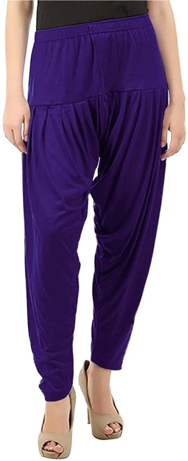 Purple_Viscose_Rayon_Solid_Dhoti_Salwar_For_Women_&_Girls
