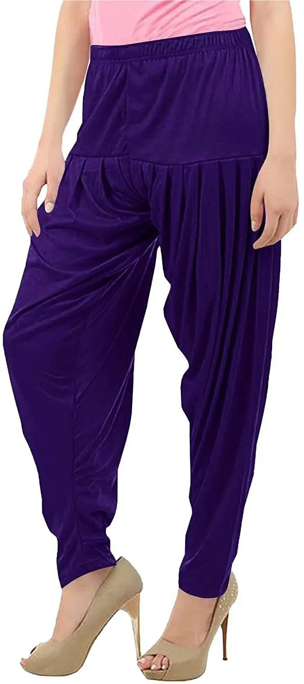 Purple_Viscose_Rayon_Solid_Dhoti_Salwar_For_Women_&_Girls
