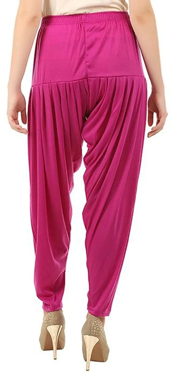 Pink_Viscose_Rayon_Solid_Dhoti_Salwar_For_Women_&_Girls