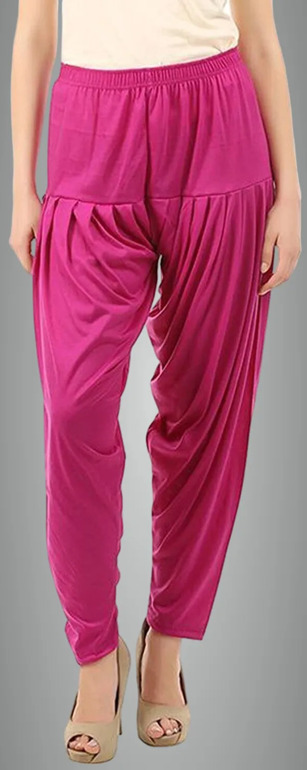 Pink_Viscose_Rayon_Solid_Dhoti_Salwar_For_Women_&_Girls