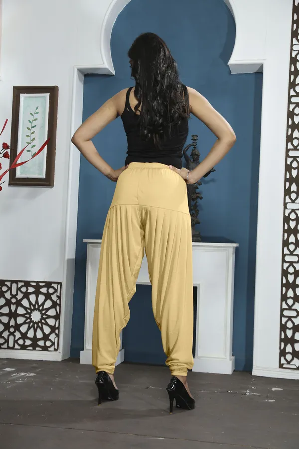 Beige_Viscose_Rayon_Solid_Dhoti_Salwar_For_Women_&_Girls