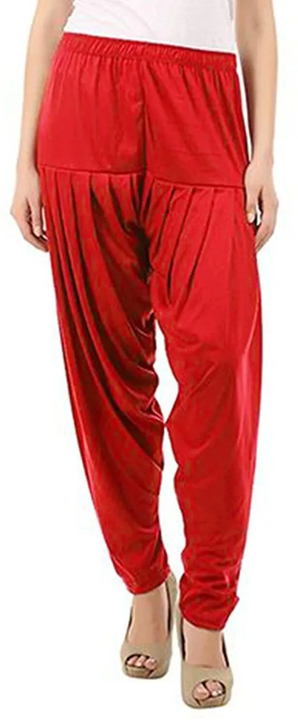 Red_Viscose_Rayon_Solid_Dhoti_Salwar_For_Women_&_Girls