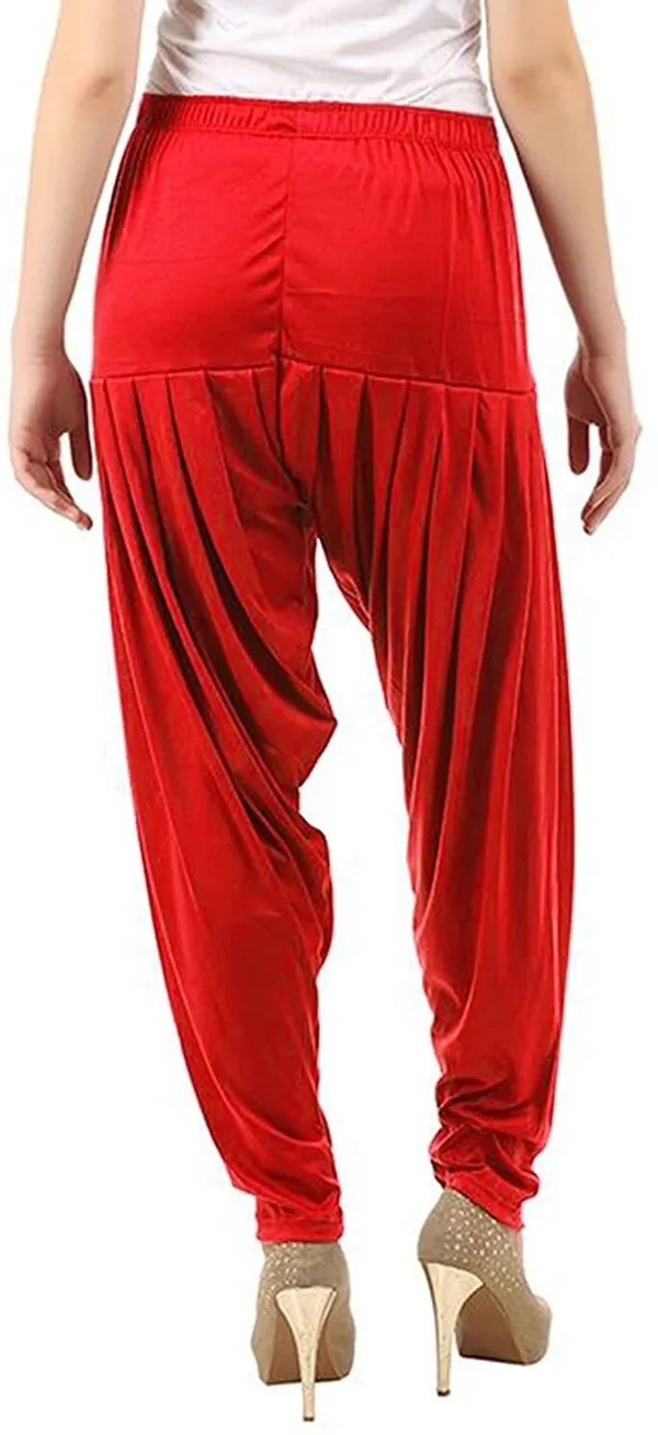 Red_Viscose_Rayon_Solid_Dhoti_Salwar_For_Women_&_Girls