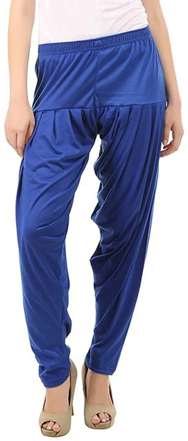 Blue_Viscose_Rayon_Solid_Dhoti_Salwar_For_Women_&_Girls