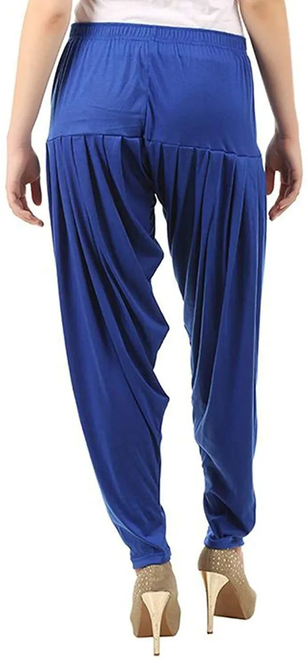 Blue_Viscose_Rayon_Solid_Dhoti_Salwar_For_Women_&_Girls
