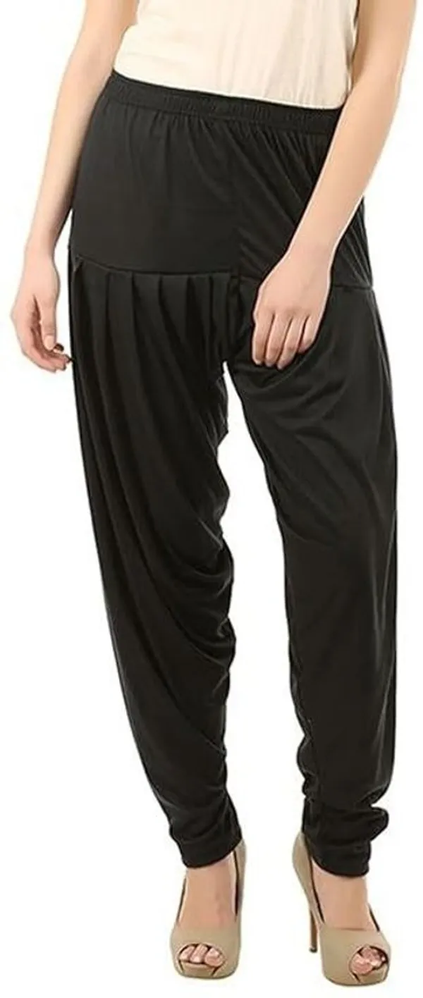 Black_Cotton_Solid_Dhoti_Salwar_For_Women_&_Girls