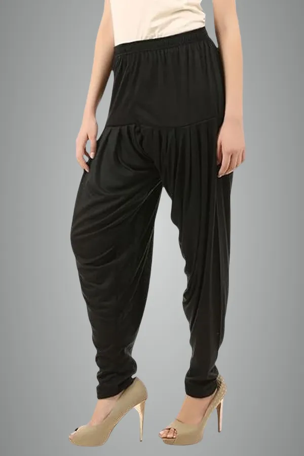 Black_Cotton_Solid_Dhoti_Salwar_For_Women_&_Girls