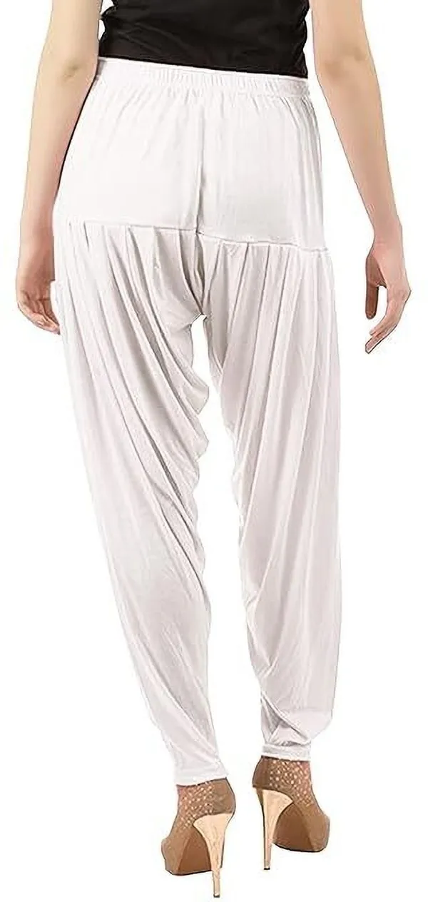 White_Cotton_Solid_Dhoti_Salwar_For_Women_&_Girls
