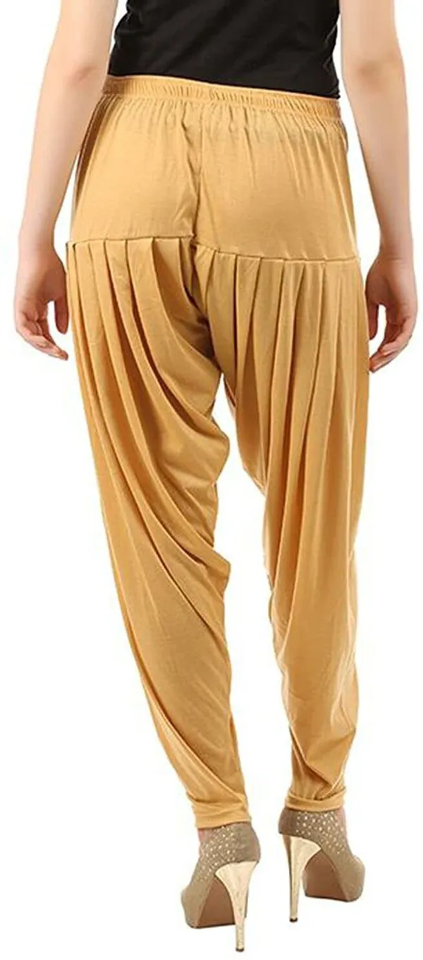 Beige_Viscose_Rayon_Solid_Dhoti_Salwar_For_Women_&_Girls