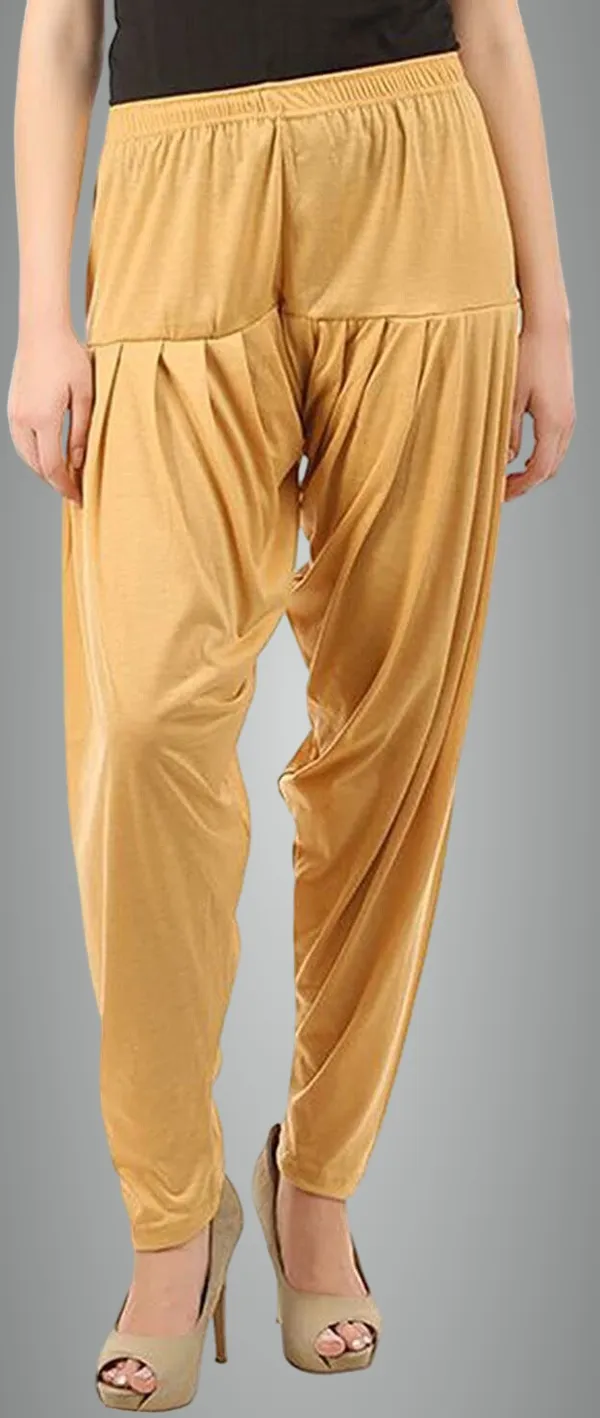 Beige_Viscose_Rayon_Solid_Dhoti_Salwar_For_Women_&_Girls