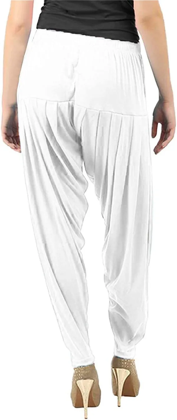 White_Viscose_Rayon_Solid_Dhoti_Salwar_For_Women_&_Girls
