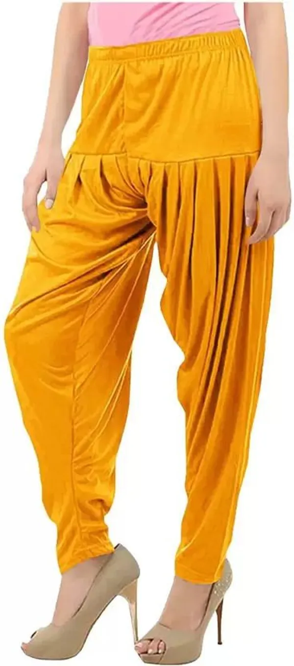 Yellow_Viscose_Rayon_Solid_Dhoti_Salwar_For_Women_&_Girls