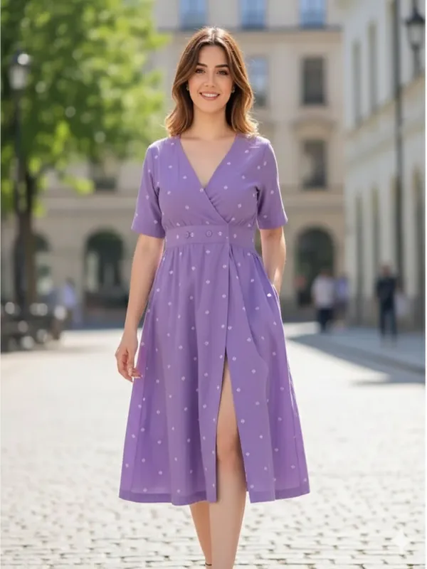 Purple_Trendy_Design_Viscose_Rayon_Printed_Front_Slit_Kurta_For_Women