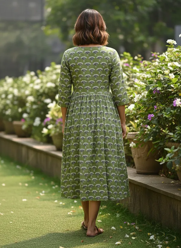 White_Trendy_Design_Viscose_Rayon_Floral_Print_A-Line_Kurta_For_Women