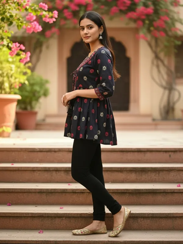 ETZIN__Party_Printed_Women_Black_Top