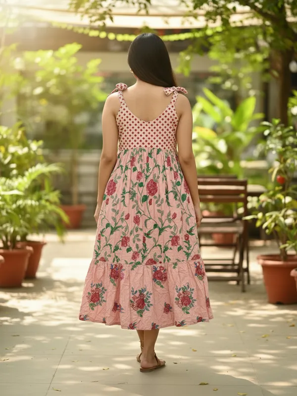 Pink_Trendy_Design_Cotton_Rayon_Floral_Print_A-Line_Kurta_For_Women