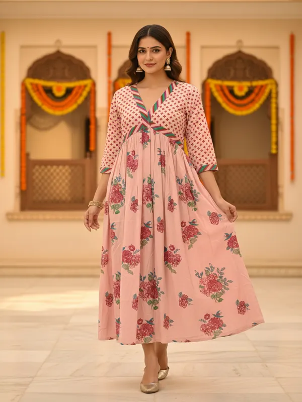 Etzin_Women_A-line_Pink_Midi/Calf_Length_Dress_()