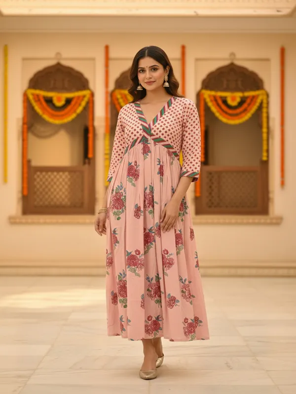 Etzin_Women_A-line_Pink_Midi/Calf_Length_Dress_()