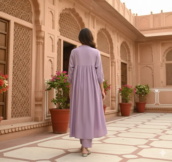 Purple_Trendy_Design_Viscose_Rayon_Kurta_Pant_Set_For_Women