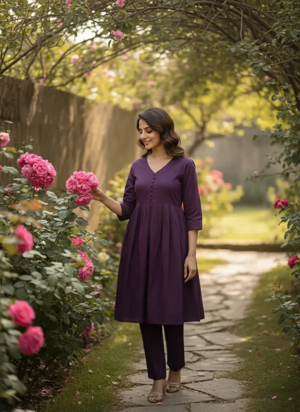 Maroon_Trendy_Design_Viscose_Rayon_Kurta_Pant_Set_For_Women