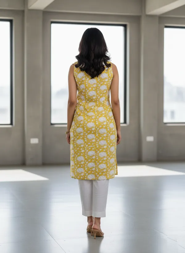 White_Trendy_Design_Viscose_Rayon_Printed_Straight_Kurta_For_Women