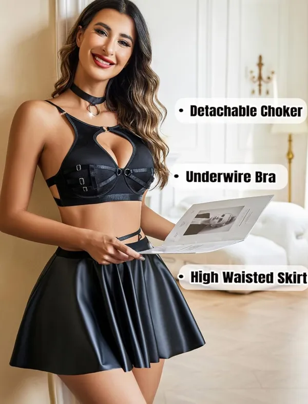 Babydoll_Bra_and_Skirt_Lingerie_Set_Swimwear_Mini_Chemise_Mesh_Wedding_Bikini_Nightie_Bridal_Honeymoon_Bikini_Babydoll_Valentine_Halloween_Nightdress_with_Panty