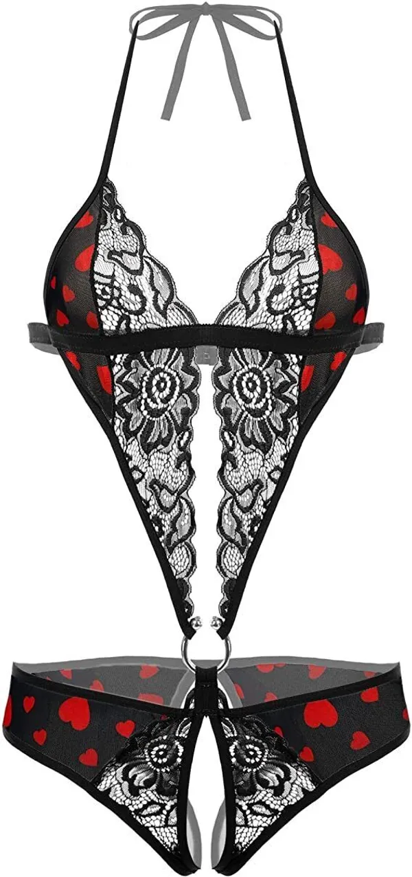 Black_Net_Self_Design_Babydoll_For_Women