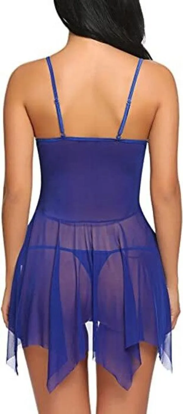 Blue_Net_Self_Design_Babydoll_For_Women