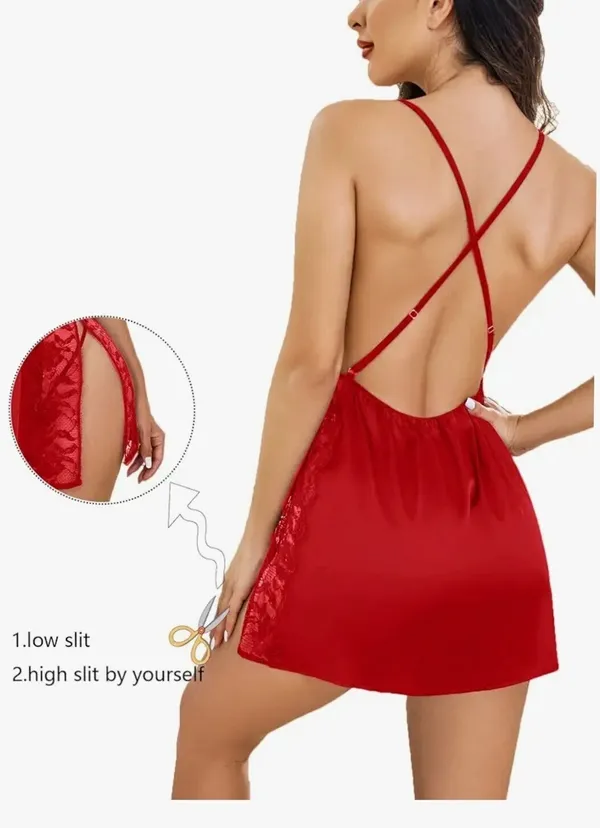 Red_Satin_Blend_Self_Design_Babydoll_For_Women