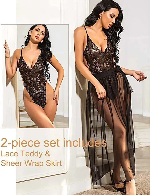 Black_Net_Self_Design_Babydoll_For_Women